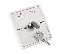 Xiuganpo 5 Position Key Switch, Aluminium Automatic Sliding Door Function Selection On Off with 2 Keys, for Access Control Panel Mount 3.1 X 3.1 X .7in