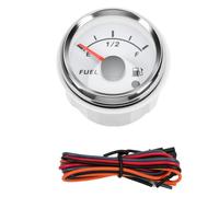 Xiuganpo 52mm Fuel Tank Level Gauge, 0-190ohm Input Signal with Red Backlight, for Boat Car Truck RV
