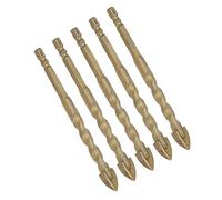 Xiuganpo 5Pcs Cross Spearhead Drill Bits Set for Glass Ceramic Marble