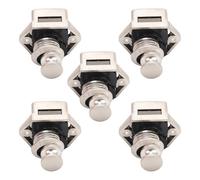 Xiuganpo 5PCS Push Button Latch, Keyless Cabinet Door Lock with Premium Zinc Alloy ABS Construction, for RV Motorhome Yachts Campers Caravans (Pearl Ni Color)