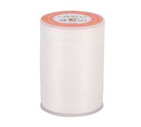 Xiuganpo 6 Colors 160m/Roll Waxed Thread, 0.45mm Polyester Leather Sewing Round Waxed Thread Cord, DIY Handcrafts Wax String Polyester Wax Thread for Hand Sewing, Leather Craft (White)