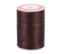Xiuganpo 6 Colors 160m/Roll Waxed Thread, 0.45mm Polyester Leather Sewing Round Waxed Thread Cord, DIY Handcrafts Wax String Polyester Wax Thread for Hand Sewing, Leather Craft (Brown)