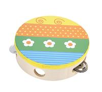 Xiuganpo 6 Inch Kids Tambourine with Soft Edges, Handheld Toy for Grip Training and Color Cognition Development, Ideal for Performances and Phonetic Listening, Composite Wood + Polyester Skin