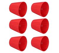 Xiuganpo 6 Pieces Red Lampshade Cloth Cover for Chandelier Wall Lamp Classic Style Material Durable Wear Resistant Silky for Home Hotel Study