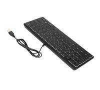 Xiuganpo 64 Keys USB Wired RGB Backlit Gaming Keyboard Portable Compact Mute for Laptop and PC Black Design