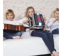 Xiuganpo 7 Keys Accordion Instrument for Children, Suitable for Ensemble, Fun Kids, Durable Plastic Material (Black)