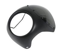Xiuganpo 7in Motorcycle Headlight Fairing, Durable Protective Windshield, Improves Stability for Most Motorcycles, ABS Material, Universal Fit (Matte Black)