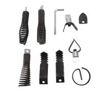 Xiuganpo 8Pcs Drain Cleaner Combination Cutter Head Set, 7PCS Pipe Dredging Tools, Drain Cleaning Set with 4 Cutters for 5/16in to 3/4in Cable Kitchen, Bathroom and Shower Sink