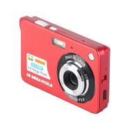 Xiuganpo 8X Zoom Digital Camera, 2.7 Inch LCD Screen Rechargeable Battery Electronic Shutter Red 4K Digital Camera with Hand Rope for Indoor Photography