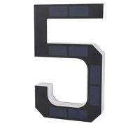 Xiuganpo 9 Inch Solar LED House Number, ABS PC Illuminated Address Sign with Automatic Light Sensing, for Outdoor Wall Front Door Gate Yard