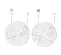 Xiuganpo 9m Charging Cable Compatible with EufyCam 2C & 2C Pro - Durable and Weatherproof for Continuous Power Supply Outdoors, White, 2 Sets (2PCS)