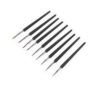 Xiuganpo 9pcs Nail Art Brush Set for Nail Salon Home DIY, Birch Liner Striping Painting Brushes for Art Experts and Learners
