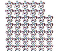 Xiuganpo Acrylic Resin Crystal Shiny Decorative Buttons for Sewing Craft, 200pcs Flatback Crystal with Hole for Fashion Accessories Decoration (8 * 10mm Elliptical mesh)