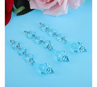 Xiuganpo Acrylic Transparent Ball Bead Pendant for DIY Craft, 10pcs Crystal Clear Hanging Ornament Decor for Home Window or Chandelier Lamp (Type O)