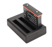 Xiuganpo Action Camera Battery Charger 3 Channel Fast Charging for X3 with Smart LED Indicators and Replacement Battery