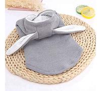 Xiuganpo Adorable Rabbit Ear Hooded Pet Clothes for Small Dogs Cats Soft Non Safe Cloth Winter Warm Coat, Autumn Cold Weather, 5 Sizes 2 Colors, Cute Pet Apparel (S)