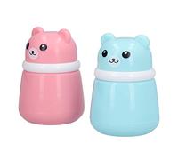 Xiuganpo After the Bathtub Puff Box, Durable Cartoon Bear Powder Puff Box Comfortable Fine Powder for Adults for Children At Home for the Trip (Bear Powder Empty Box)