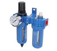 Xiuganpo Air Compressor Water Separator Filter Regulator and Lubricator 1/2 Inch 150 PSI, 3 in 1 Pneumatic Tool Air Prep Combo with 5 Micron Brass Filter, Piston Pressure Regulator (3/8"NPT)