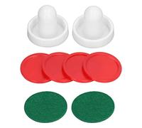 Xiuganpo Air Hockeys Pucks Set 60mm Durable and Lightweight Pusher Accessories for Exciting Table Games 8pcs (Type B)