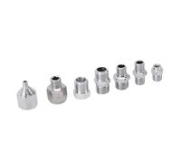 Xiuganpo Airbrush Adapter Set, Premium Stainless Steel Universal Compatibility Airbrush Connector Kit, Compressor Fittings with 7 Pcs Set for Spray Guns Air Tubes Compressors