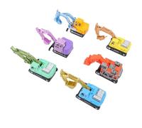 Xiuganpo Alloy Excavator Toy Set, 6 Pcs Engineering Construction Vehicles