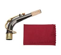 Xiuganpo Alto Saxophone Bend Neck High Resonance Metal Cork Accessory for Rich Tones, Black Plated, for Saxophonists