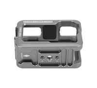 Xiuganpo Aluminium Alloy Protective Case for OSMO Action Camera, Lightweight Anti-Collision Housing Shell with Cold Shoe Mount for Outdoor Activities, Silver-White 76mm