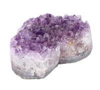 Xiuganpo Amethyst Cluster, Heart Shaped Natural Amethyst Geode Specimen for Energy Cleansing Meditation with Absorbs Negative Energy for Home Office Decor Spiritual Gift