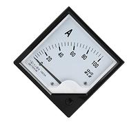 Xiuganpo Analog Panel Ammeter for Industry, Intuitive DC/AC Pointer Current Meter for Industrial Equipment and Control Devices, Durable ABS Material