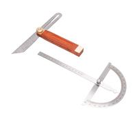 Xiuganpo Angle Finder Protractor, T Bevel Gauge Accurate Scales Brass Wood for Drawing
