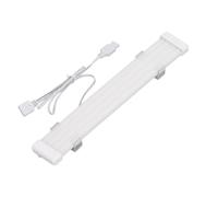 Xiuganpo ARGB Extension Cable, 5V 3 Pin Programmable 16.8M Colors RGB Cable Extension Kit, Power Supply Sleeved with Colorful Silicone Light Strip 550mm for Desktop Computer (X8 Flat Supports Single