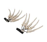 Xiuganpo Articulated Fingers Halloween Skeleton Hand Finger Stretcher for Maximum Movement At the Party (Beige)