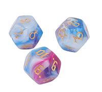Xiuganpo Astrological Glitter Rune Dice Set Divination Tool for Future Guidance | Easy to Read Dice Collection | Durable Acrylic Material (Style 3)