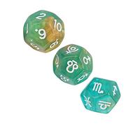 Xiuganpo Astrological Glitter Rune Dice Set Divination Tool for Future Guidance | Easy to Read Dice Collection | Durable Acrylic Material (Style 4)