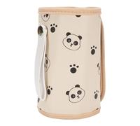 Xiuganpo Baby Bottle Warmer Portable Design Accurate Temperature Control for On-the-Go Parenting PU Leather Cotton