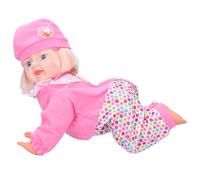 Xiuganpo Baby Doll Electric Interactive Crawling Doll Laughing Simulation Toy for Kids Girls, ABS Material, Shown (11.5 inches plus size girls)
