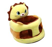 Xiuganpo Baby Floor Seat, Specially Designed Structure for Safe Sitting Infant Sitting Sofa, Plush Cartoon Animal Baby Support Seat with Washable Cover for 3-24 Month Old Infants (Yellow Lion)