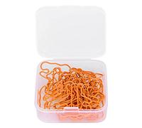 Xiuganpo Bear Shape Paperclip, Mini Durable File Clip (Orange)