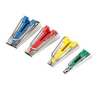Xiuganpo Bias Tape Maker, Four Size Selection 6mm 12mm 18mm 25mm Bias Binding Tool Fabric Tape Maker with Electric Iron Flat Cloth for DIY Napkins Handbags Bibs Quilting Projects Sewing (red Card)