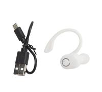 Xiuganpo Bluetooth Headset Noise Cancelling Wireless Earpiece for Truckers Office Ultralight Comfortable Design with Long Battery Life (White)