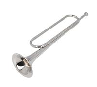 Xiuganpo Brass Bugle Horn Instrument with Excellent Tone for Military Orchestra Beginners Silver Finish