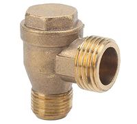 Xiuganpo Brass Check Valve High Hardness for Air Compressor Threaded Non-Return Valve Fittings 1/2x3/8, 1 Piece, Pneumatic Systems