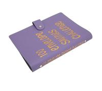 Xiuganpo Budget PU Leather Money Saving with Cash Envelope - A5 for Saving Vacations and Emergency Fund (Purple)