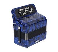 Xiuganpo Button Reed Accordion 22 Keys 8 Bass Accordion, Comfortable Sensitive Button and Beginners, Cultivate Musical Talent, to Improve Rhythm, ABS Stainless Steel Engineering, Bag, for Students