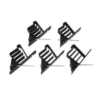 Xiuganpo Cable Stackers, 25Pcs Plastic Electrical Wire Clips with Stainless Steel Nails for UF NM Coaxial CAT5 Cables, Multi Cable Management Clips for Brick Drywall Wood Surfaces (Black)