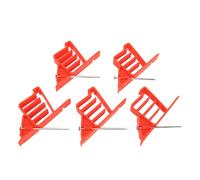 Xiuganpo Cable Stackers, 25Pcs Plastic Electrical Wire Clips with Stainless Steel Nails for UF NM Coaxial CAT5 Cables, Multi Cable Management Clips for Brick Drywall Wood Surfaces (Red)