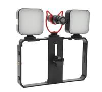 Xiuganpo Camera Cage Live Kit Strong Anti Interference Noise Reduction with Fill Light for Live Streaming and Online Lectures Aluminum and ABS 446g