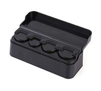 Xiuganpo Car Coin Holder Compact Plastic Storage Organizer Box for Auto Vehicle Dashboard Countertop Office Desk