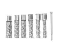 Xiuganpo Carbide Annular Cutter Set, 6pcs, 3 Flute Mag Drill Bit 6pcs