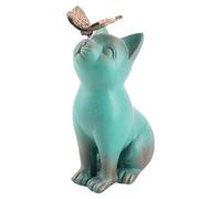 Xiuganpo Cat Figurine, Mottled Texture, Detailed Garden Cat Statue, Exquisitely Crafted for the Family Office